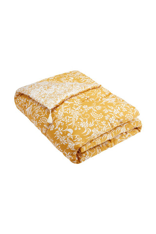 Piumino in raso di cotone 200 fili/cm² - Giallo e bianco