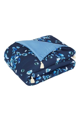 Trapunta in raso di cotone Aurore - Blu