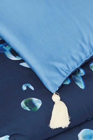 Trapunta in raso di cotone Aurore - Blu