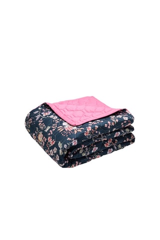 Couvre-lit XL Jardin Secret - Bleu foncé