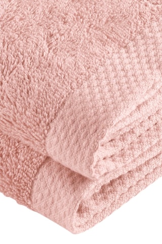 2 serviettes invité - Rose saumon - 45 x 45 cm