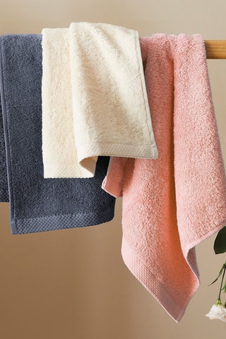 2 serviettes invité - Rose saumon - 45 x 45 cm