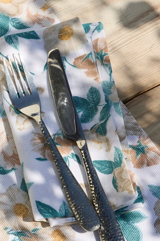 6 serviettes de table - Blanc