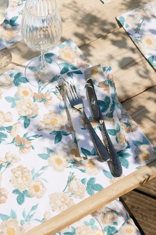 6 serviettes de table - Blanc