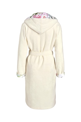 Peignoir à capuche Jardin de roses 
Blanc cassé
