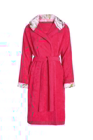Accappatoio con cappuccio Jardin de roses 
Fucsia