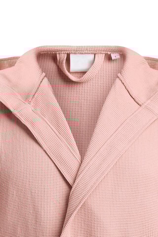 Accappatoio con cappuccio a nido d’ape - Rosa