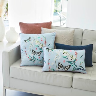 Coussin Buddleia Bleu sarcelle - 30 x 50 cm