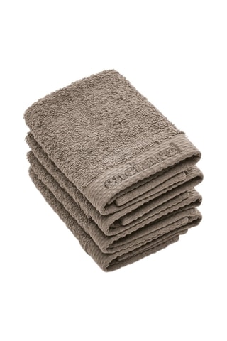 4 serviettes invité - Marron glacé - 30 x 30 cm