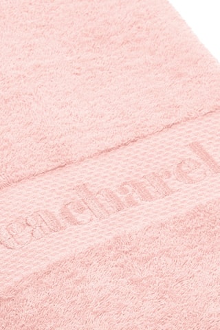 2 serviettes de toilette en coton peigné 550 fils/cm² - Rose saumon - 50 x 100 cm