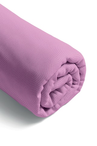 Drap housse réversible en satin de coton 80 fils/cm² Ondelia - Rose poudré et noir