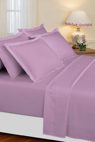 Parure de draps en satin de coton 80 fils/cm² - Vieux rose 