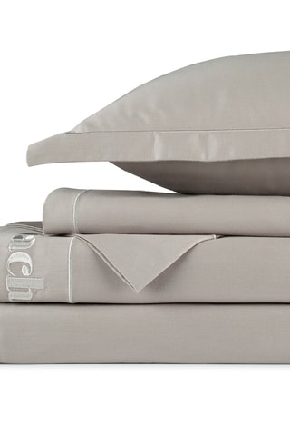 Parure de draps en satin de coton 80 fils/cm² - Taupe