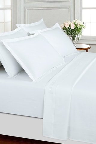 Parure de draps en satin de coton 80 fils/cm² - Blanc