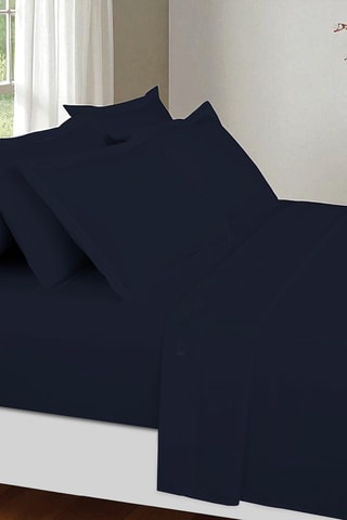 Parure lenzuola in raso di cotone 80 fili/cm² - Navy