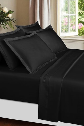 Parure lenzuola in raso di cotone 80 fili/cm² - Grigio