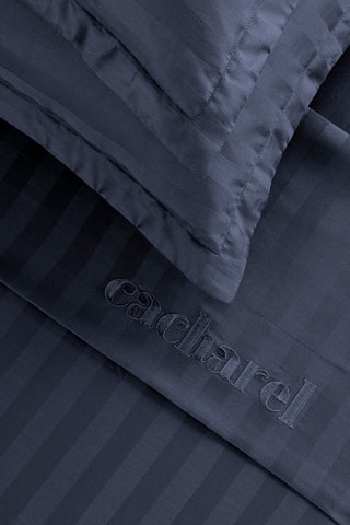 Parure lenzuola in raso di cotone 80 fili/cm² - Blu scuro