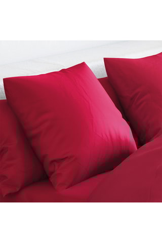 Parure copripiumino in raso di cotone 80 fili/cm² - Rosso
