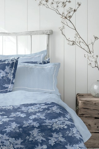 Conjunto de lençóis em cetim de algodão 80 fios/cm² Noctalia - Azul-marinho