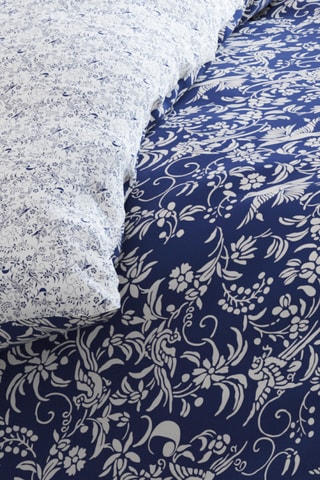 Housse de couette en satin de coton 80 fils/cm² - Bleu marine
