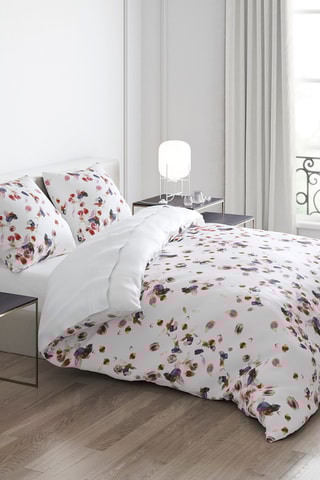 Lenzuola sopra in raso di cotone 80 fili/cm² Aurore - Bianco