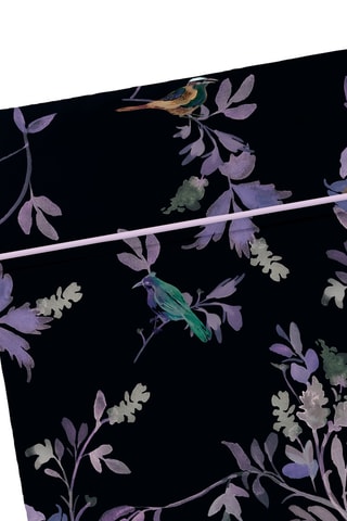 Drap plat en satin de coton 80 fils/cm² Eden Sauvage - Noir