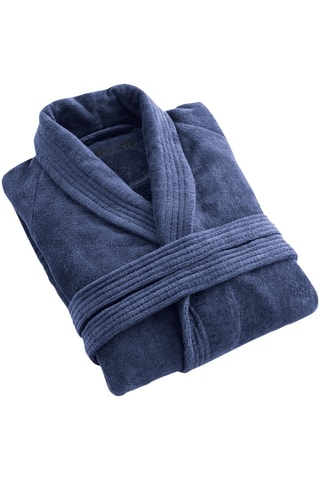 Accappatoio in velluto - Blu scuro
