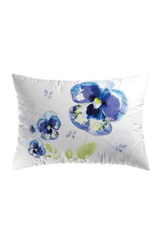 2 federe double face in raso di cotone 80 fili/cm² Pansy  - Celeste