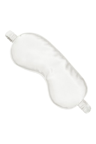 Taie d'oreiller et masque de nuit en soie Lunéia - Blanc