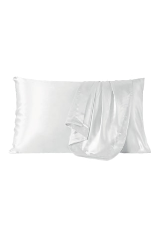 Taie d'oreiller en soie Lunéia - Blanc