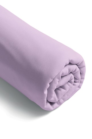 Drap housse en satin de coton 80 fils/cm² - Mauve