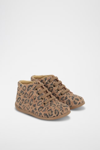 Bottines en nubuck - Marron et anthracite