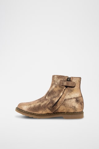 Bottines en cuir - Doré chiné