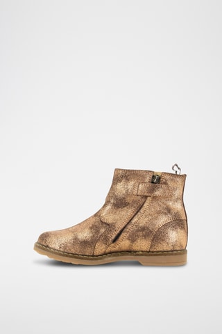 Bottines en cuir - Doré chiné