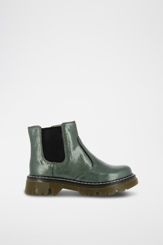 Bottines en cuir verni - Vert foncé
