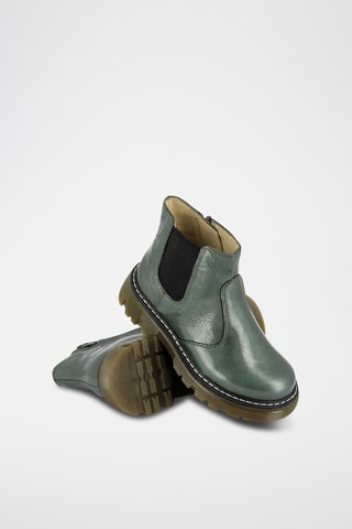 Bottines en cuir verni - Vert foncé