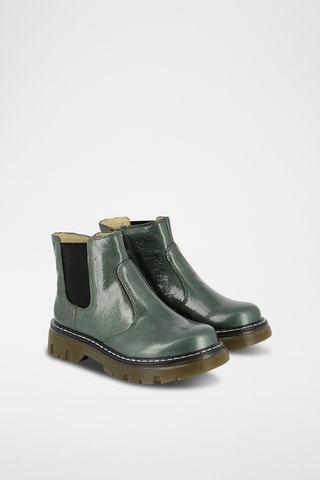 Bottines en cuir verni - Vert foncé