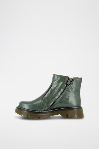 Bottines en cuir verni - Vert foncé