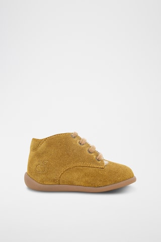 Bottines fourrées en nubuck - Camel