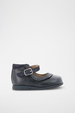 Babies en cuir - Bleu marine