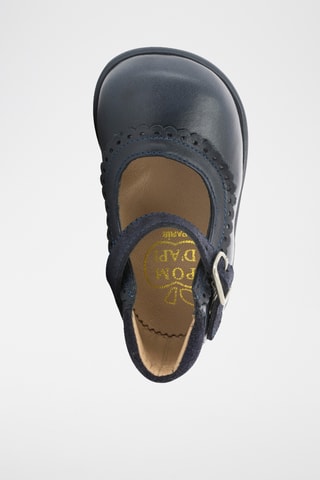 Babies en cuir - Bleu marine