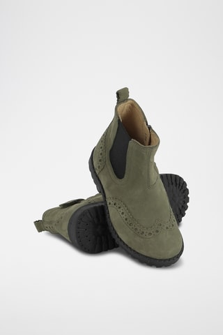 Bottines en cuir - Kaki