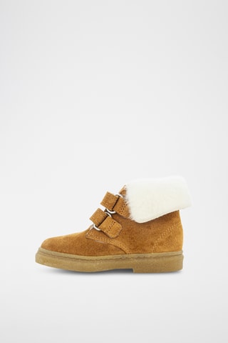 Bottines fourrées en nubuck - Camel