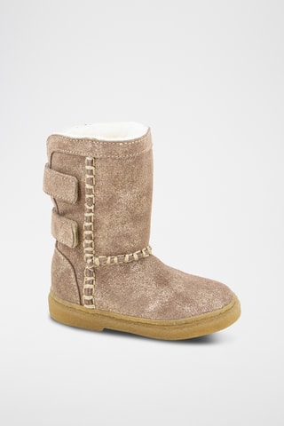 Bottines fourrées en nubuck - Beige