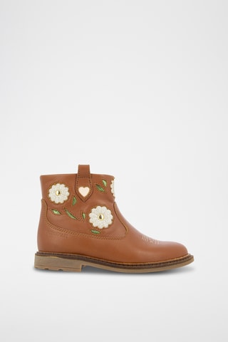 Bottines en cuir - Camel