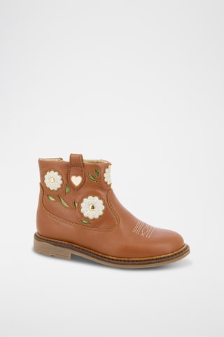 Bottines en cuir - Camel