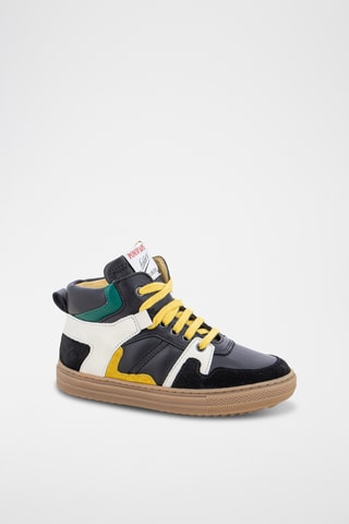 Baskets montantes en cuir - Noir