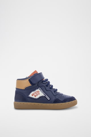 Baskets en cuir - Bleu marine