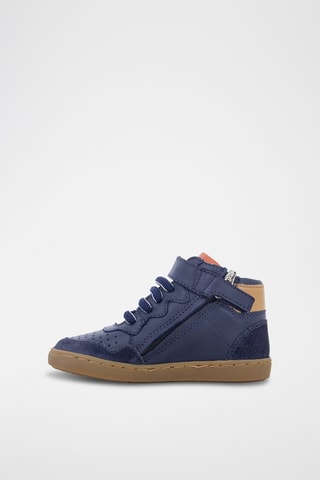 Baskets en cuir - Bleu marine