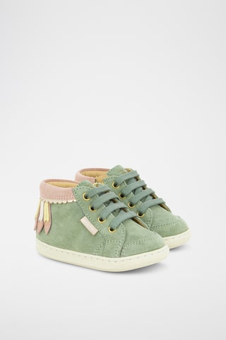 Baskets en nubuck - Vert